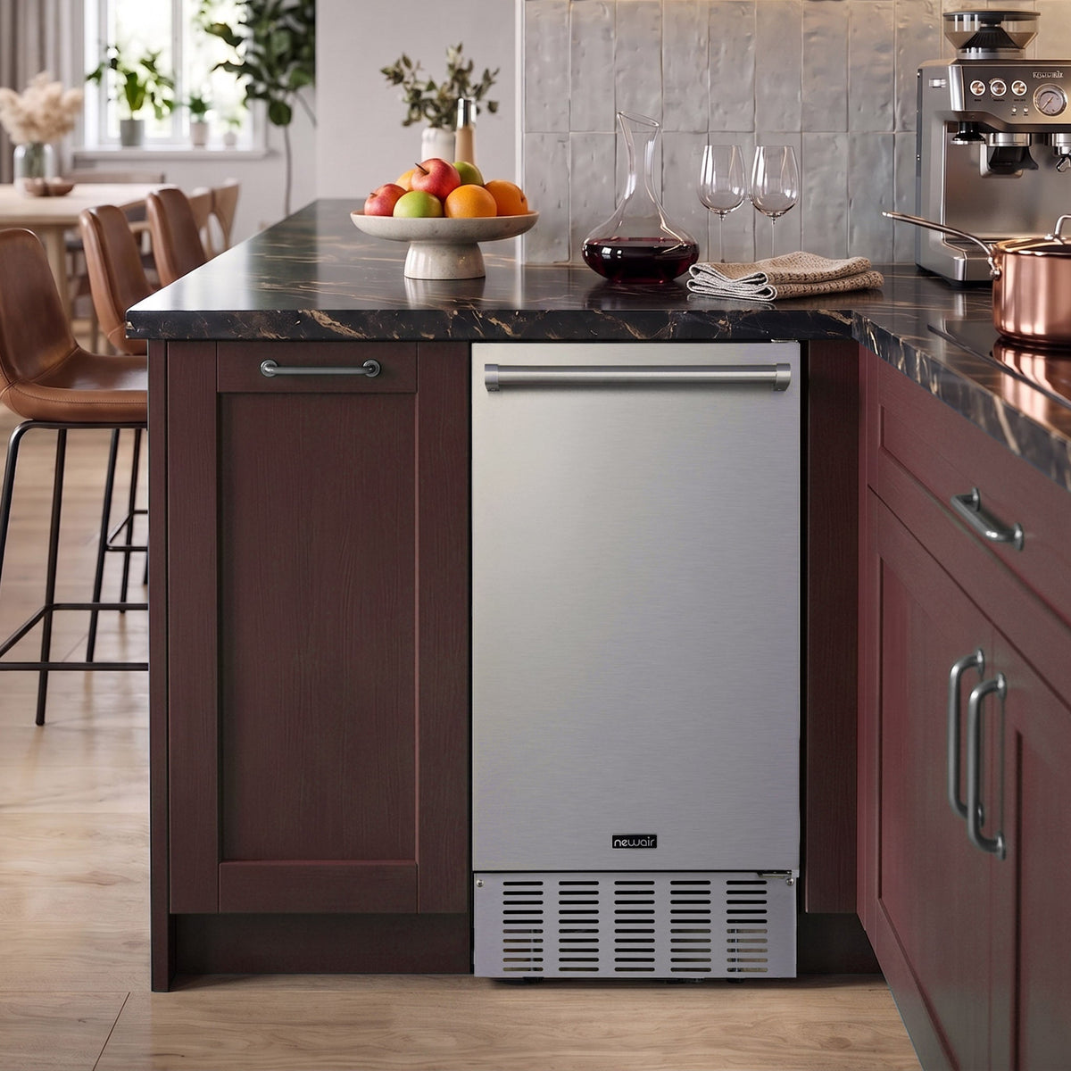 Newair 18” Undercounter Clear Ice Maker, 62–100 lbs