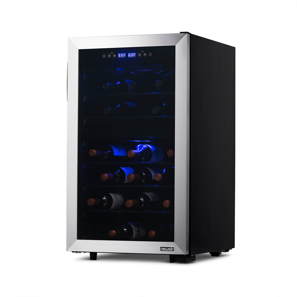 Newair® 43-Bottle 18.9" Stainless Steel Freestanding Dual Zone Wine Fridge