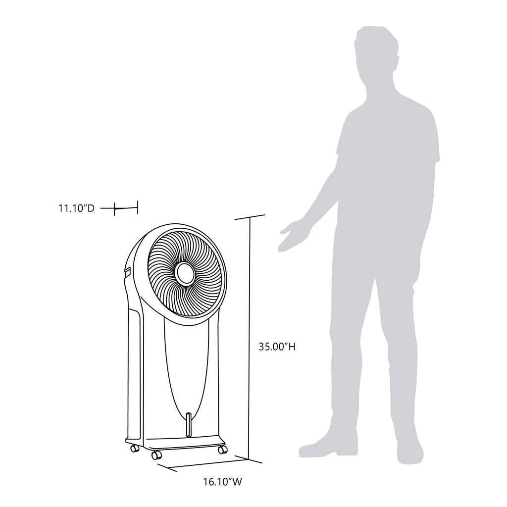 Newair® Evaporative Air Cooler and Portable Cooling Fan 470 CFM - Silver