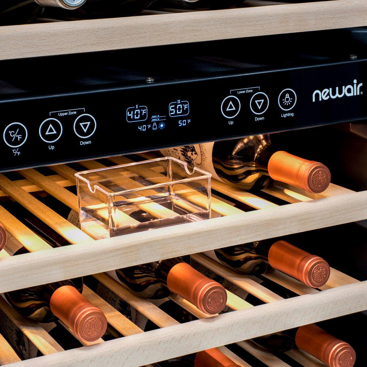 Newair® 160-Bottle 27" Built-In Dual Zone Wine Fridge - Stainless Steel