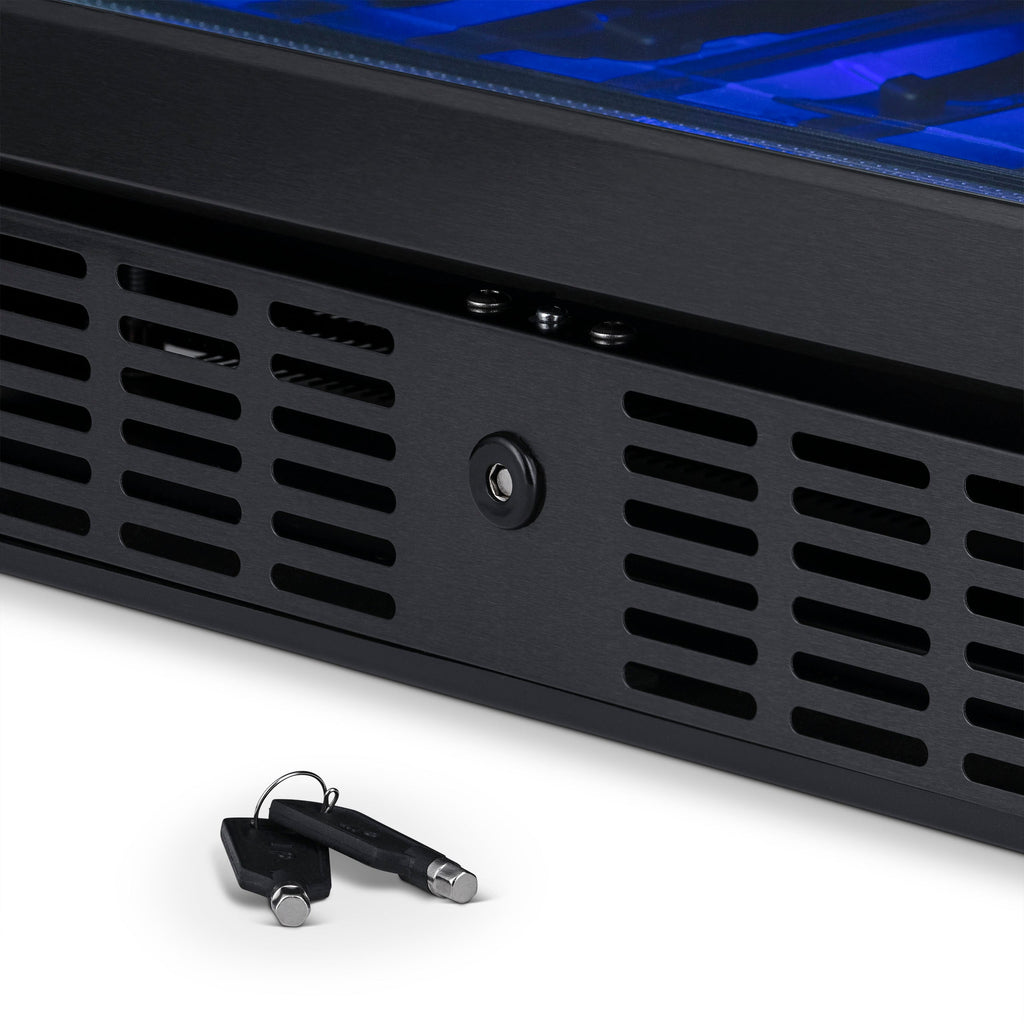 Newair® 46-Bottle 23.5" Black Stainless Steel Built-In Dual Zone Wine Cooler