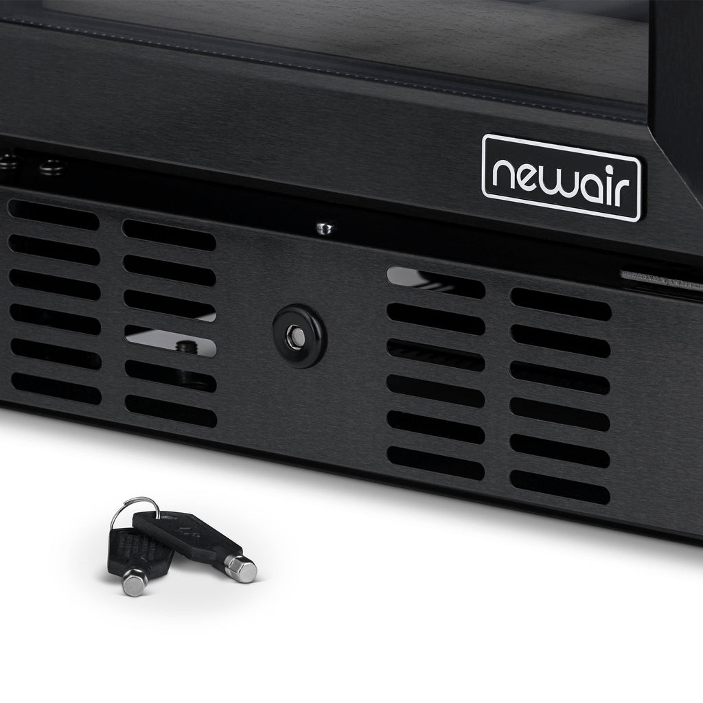 Newair® 29-Bottle 14.8" Black Built-In Dual Zone Wine Fridge