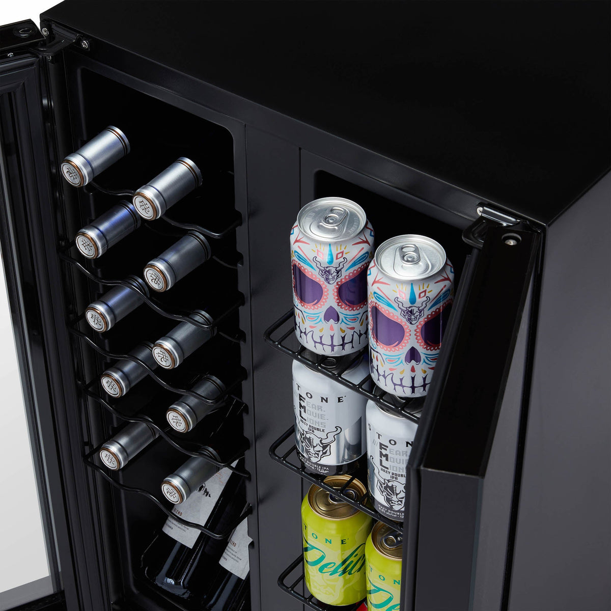 Newair® 39-Can, 12-Bottle Freestanding Dual Zone Beverage Fridge -20"