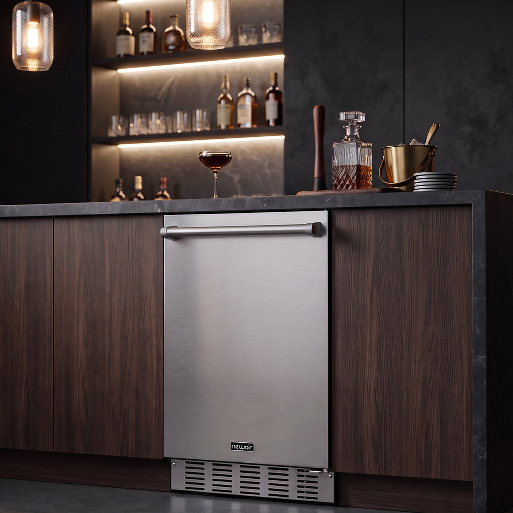 Newair 18” Undercounter Clear Ice Maker, 62–100 lbs