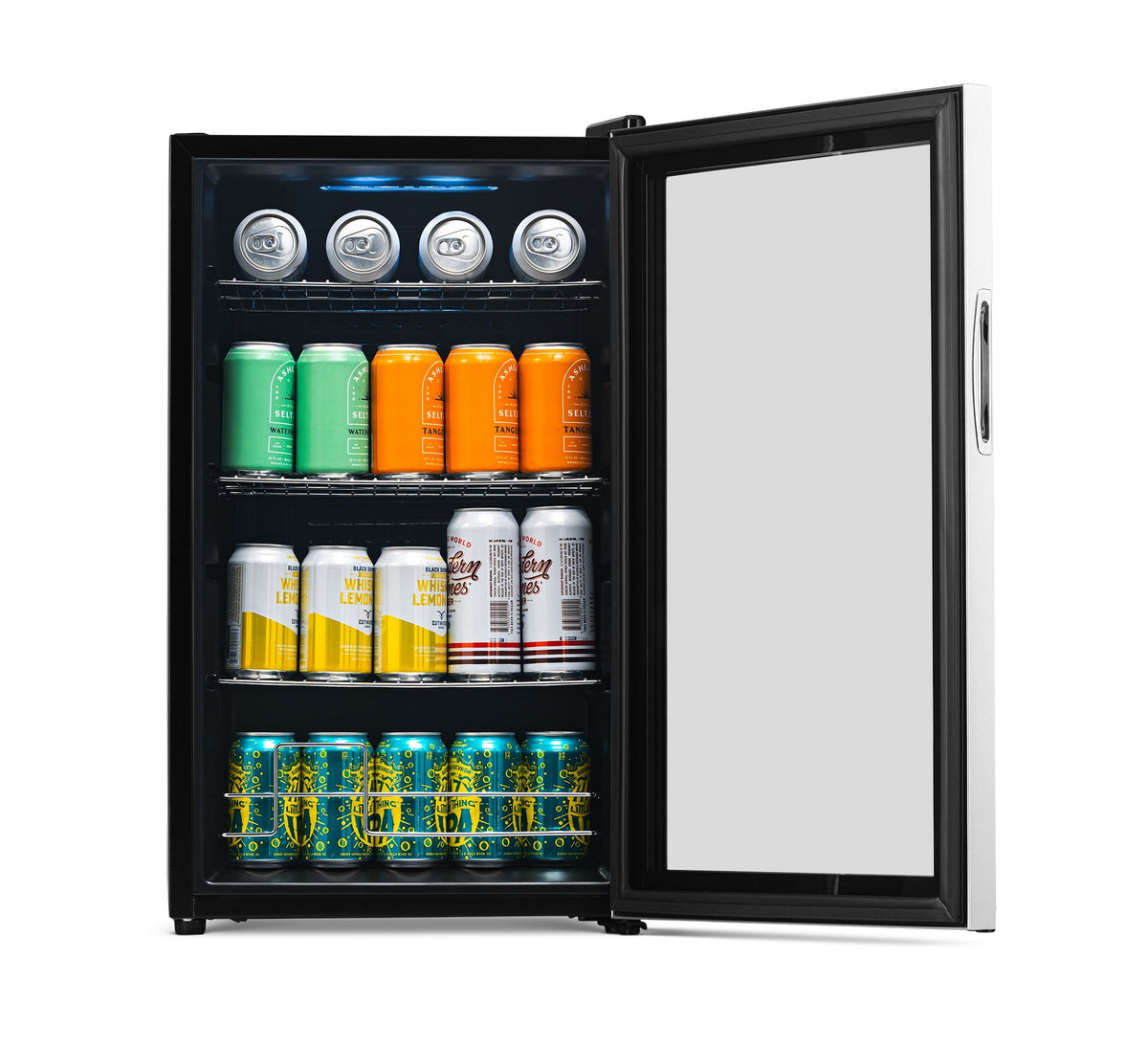 Newair® 100-Can Freestanding Stainless Steel Beverage Fridge - 16.93"