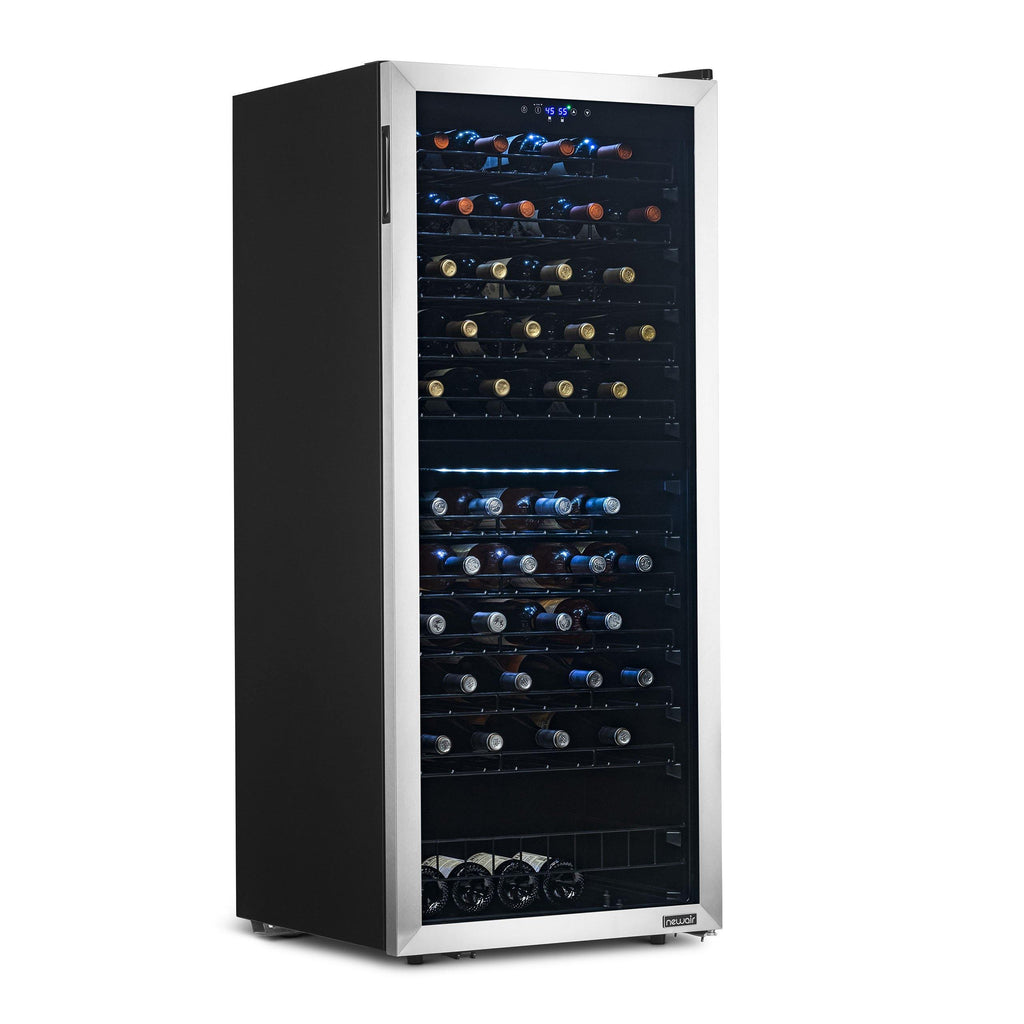 Newair® 98-Bottle 23" Stainless Steel Freestanding Dual Zone Wine Fridge