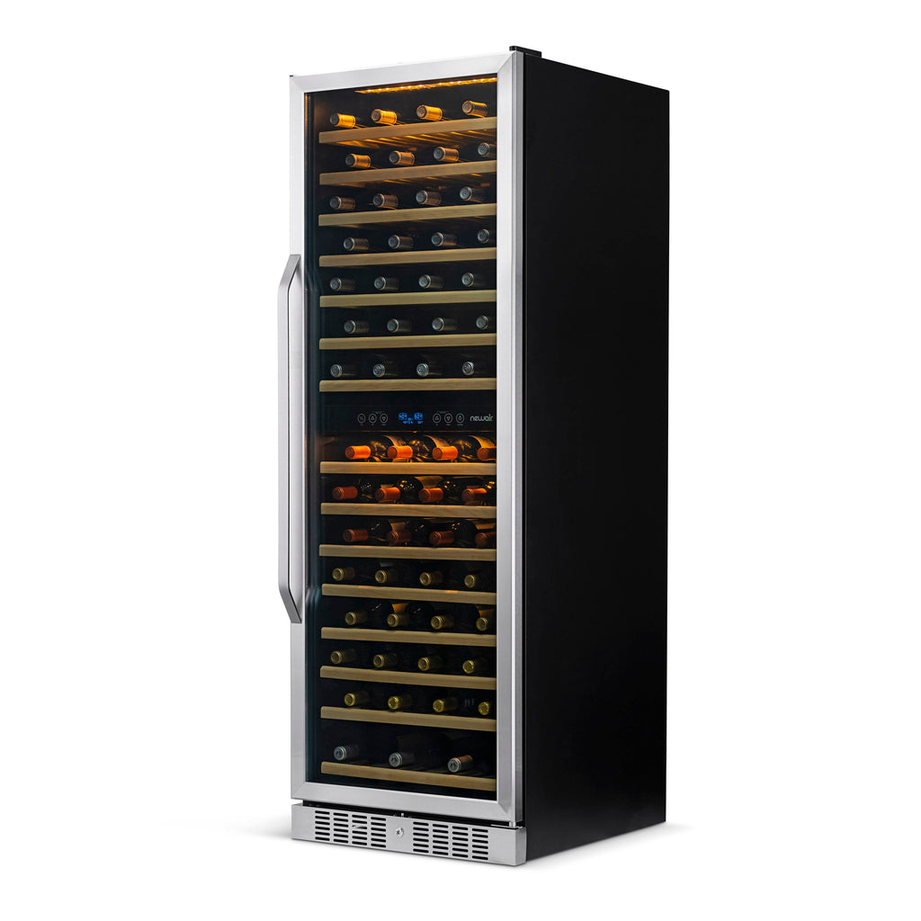 Newair® 160-Bottle 27" Built-In Dual Zone Wine Fridge - Stainless Steel
