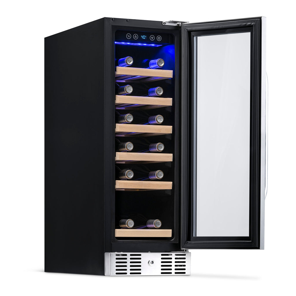 Newair® 19-Bottle 12" Built-In Wine Fridge - Stainless Steel