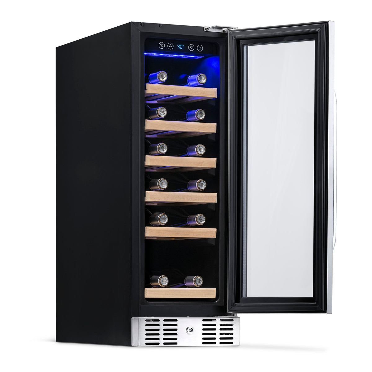 Newair® 19-Bottle 12" Built-In Wine Fridge - Stainless Steel