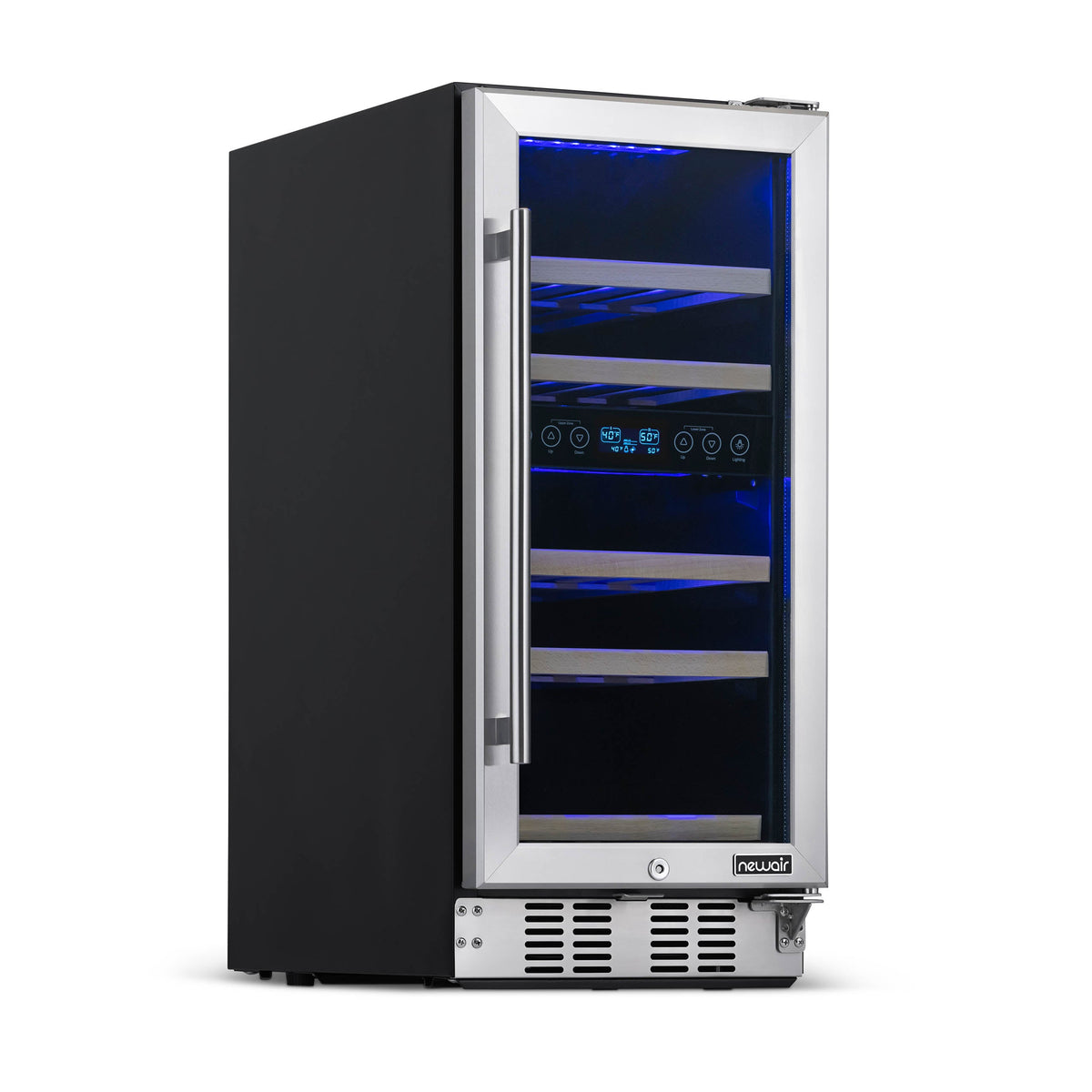 Newair® 29-Bottle 14.8" Stainless Steel Built-In Dual Zone Wine Fridge