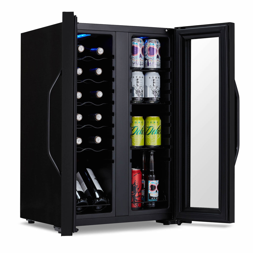 Newair® 39-Can, 12-Bottle Freestanding Dual Zone Beverage Fridge -20"