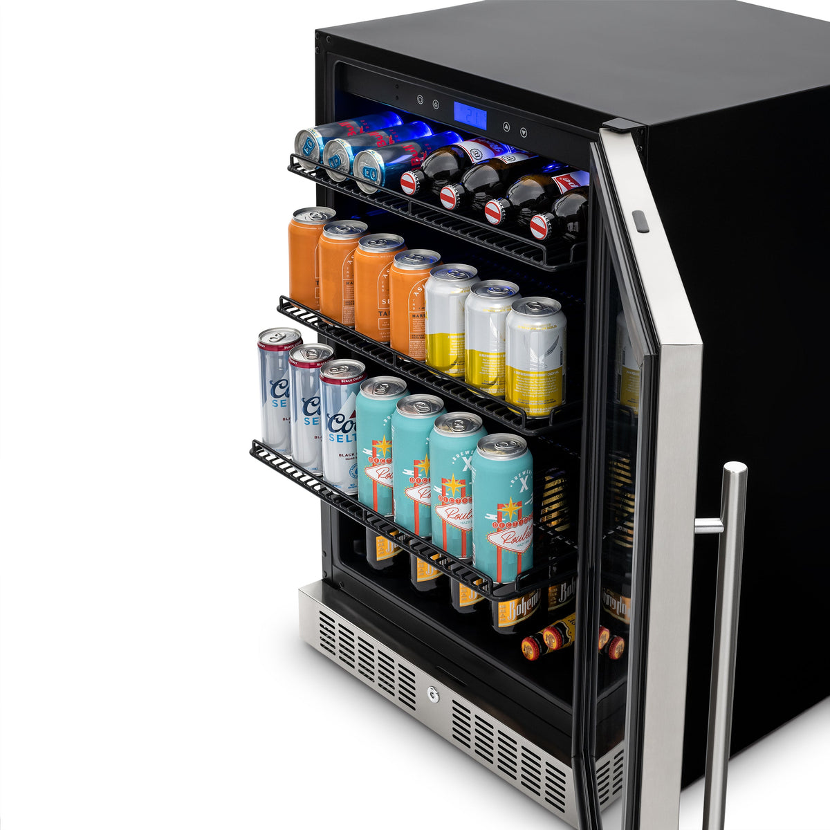 Newair® 224-Can Built-In Stainless Steel Beverage Fridge - 24"