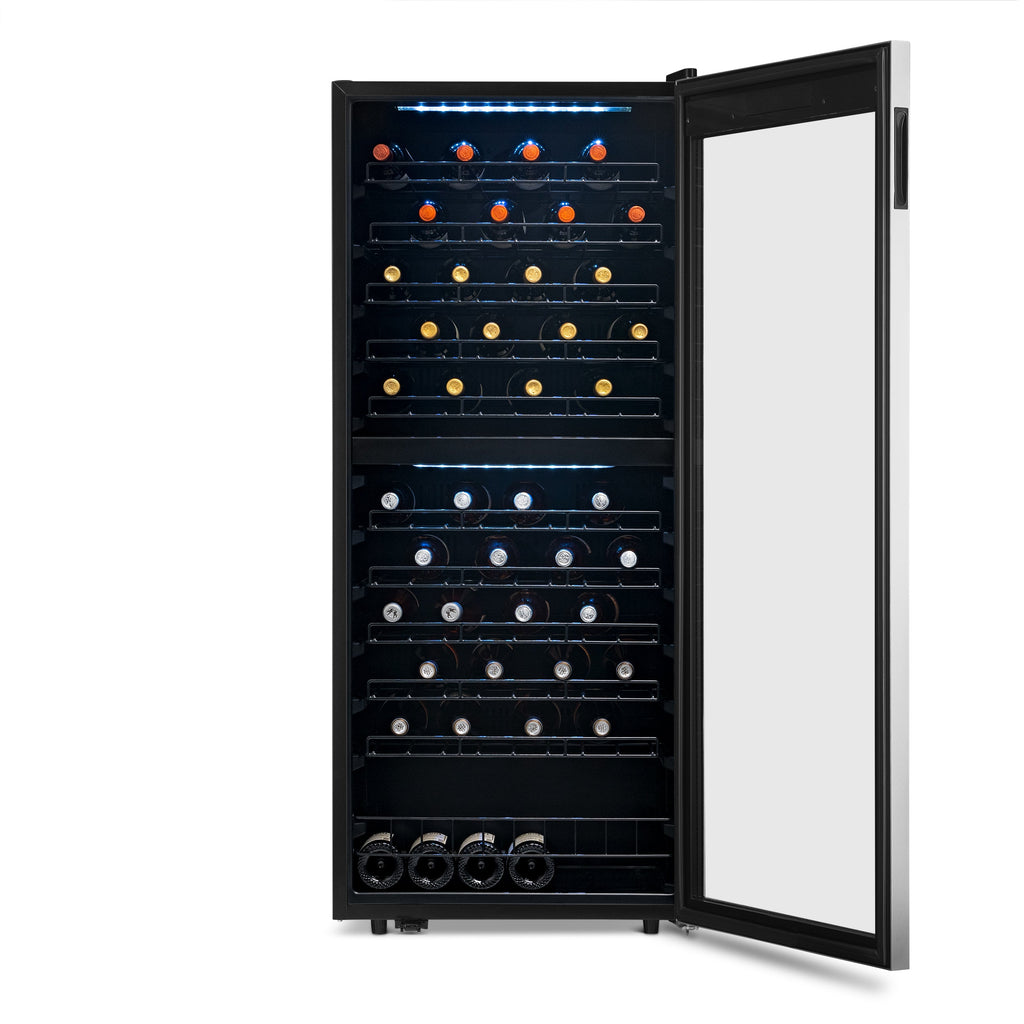 Newair® 98-Bottle 23" Stainless Steel Freestanding Dual Zone Wine Fridge