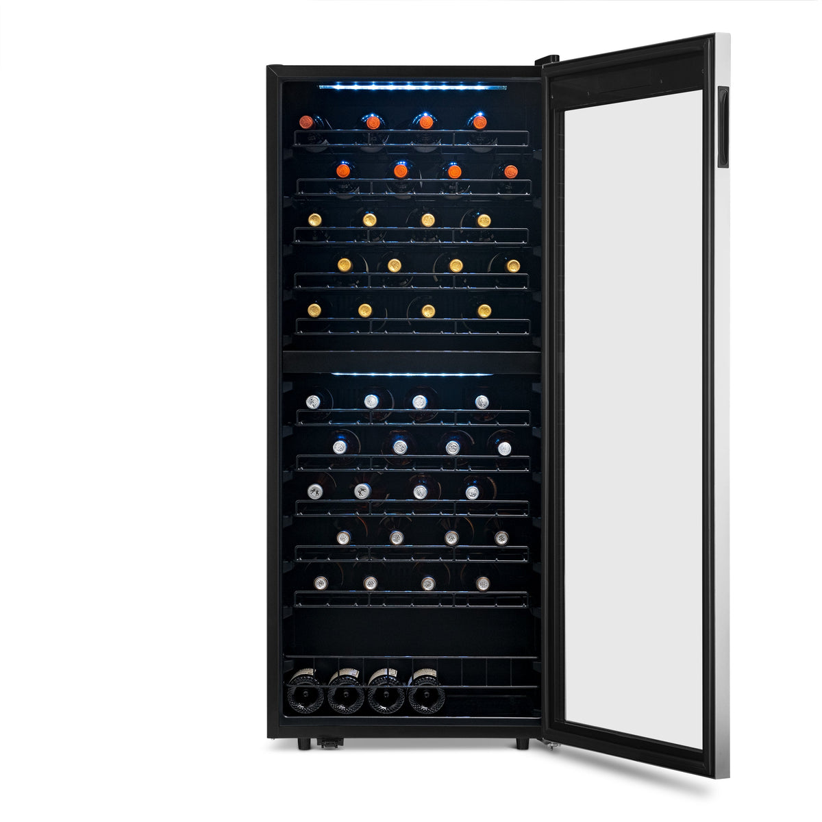 Newair® 98-Bottle 23" Stainless Steel Freestanding Dual Zone Wine Fridge