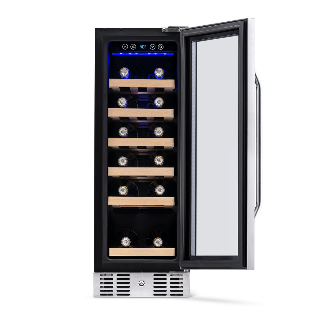 Newair® 19-Bottle 12" Built-In Wine Fridge - Stainless Steel