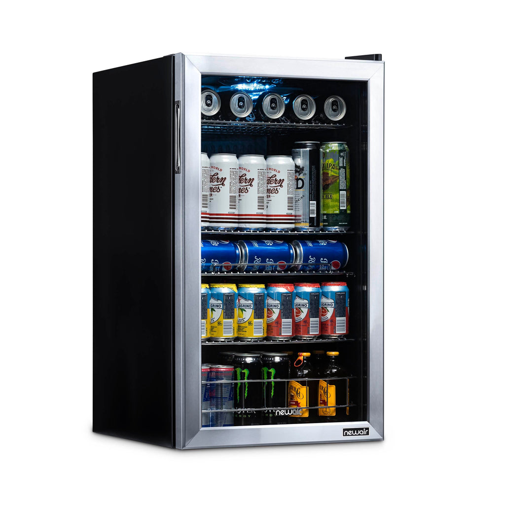 Newair® 126-Can Freestanding Stainless Steel Beverage Fridge - 18.9"