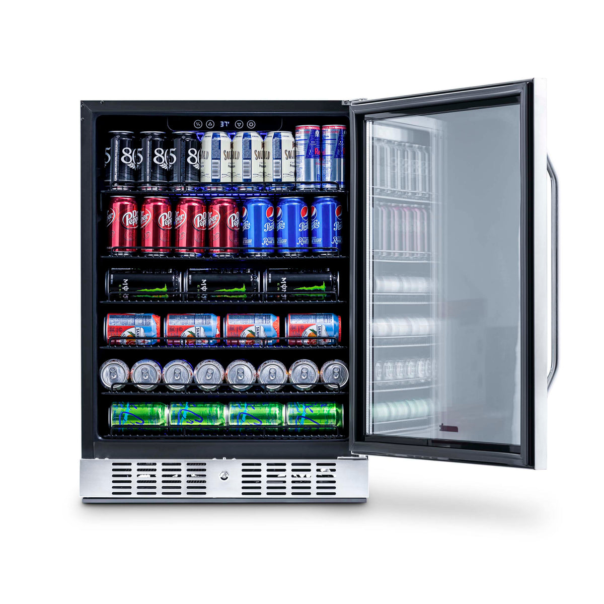 Newair® 177-Can Built-In Beverage Fridge in Stainless Steel - 24"