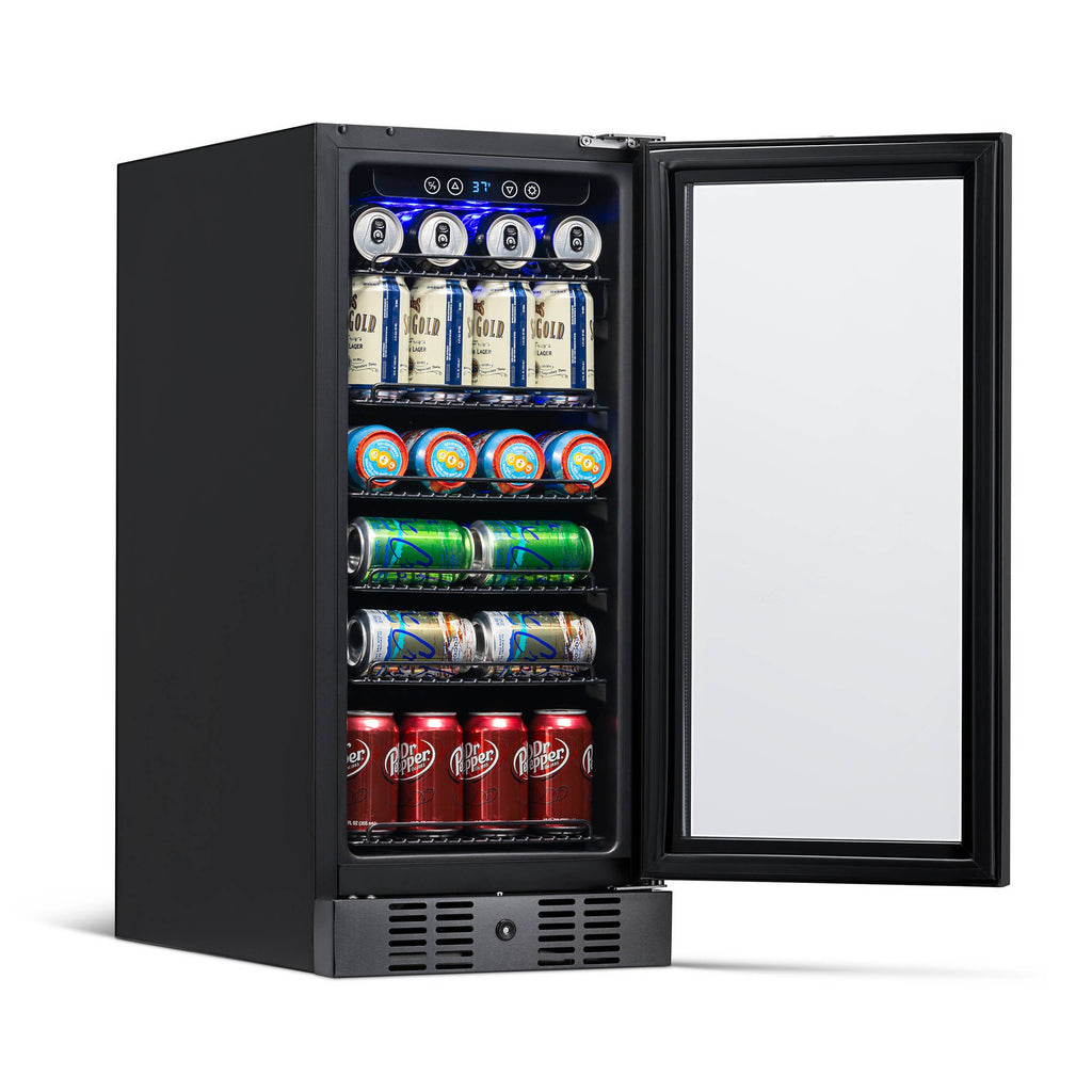 Newair® 96-Can Built-In Black Beverage Fridge - 15"