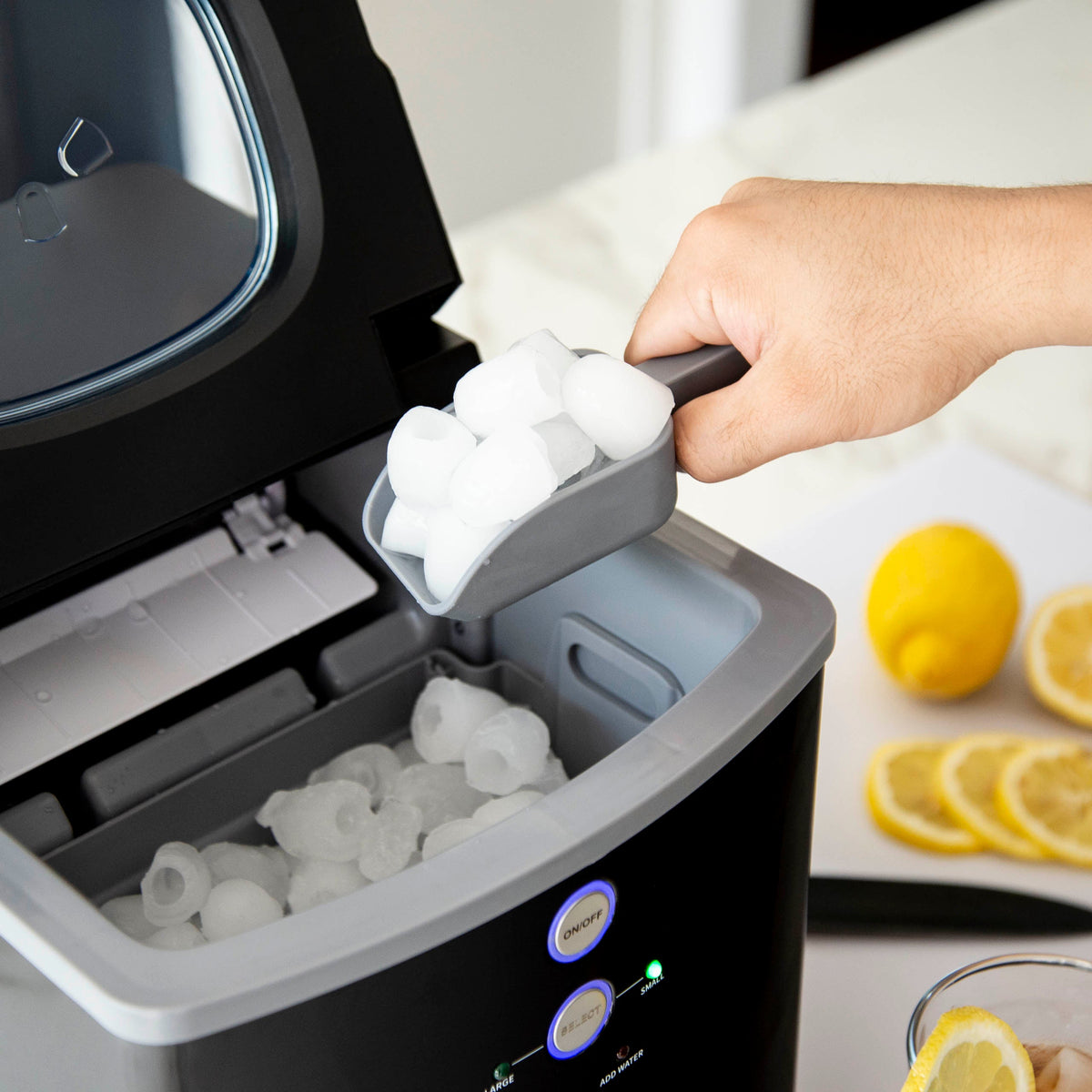 Newair® Countertop Ice Maker. Bullet Ice, 33 lbs/day - Black
