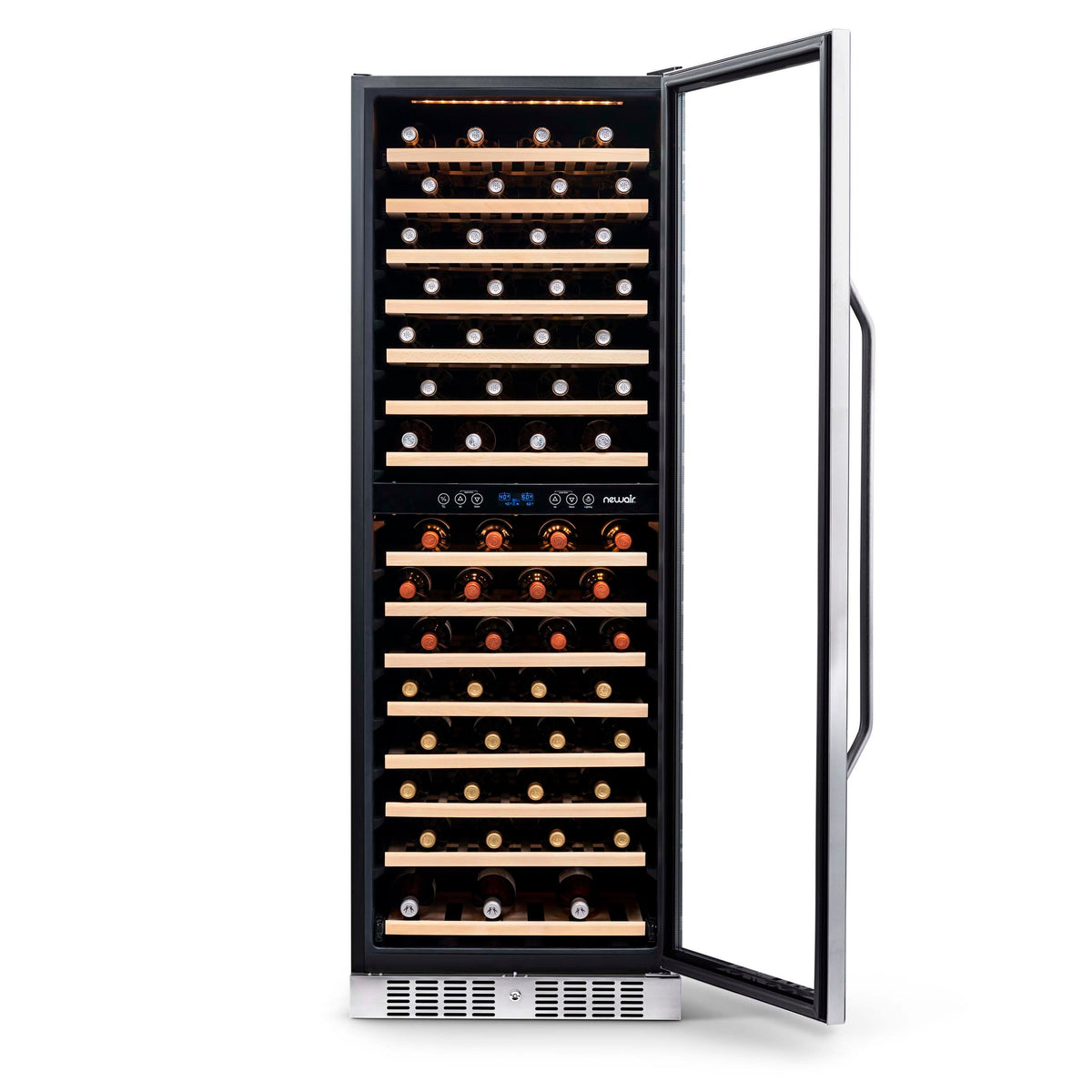 Newair® 160-Bottle 27" Built-In Dual Zone Wine Fridge - Stainless Steel