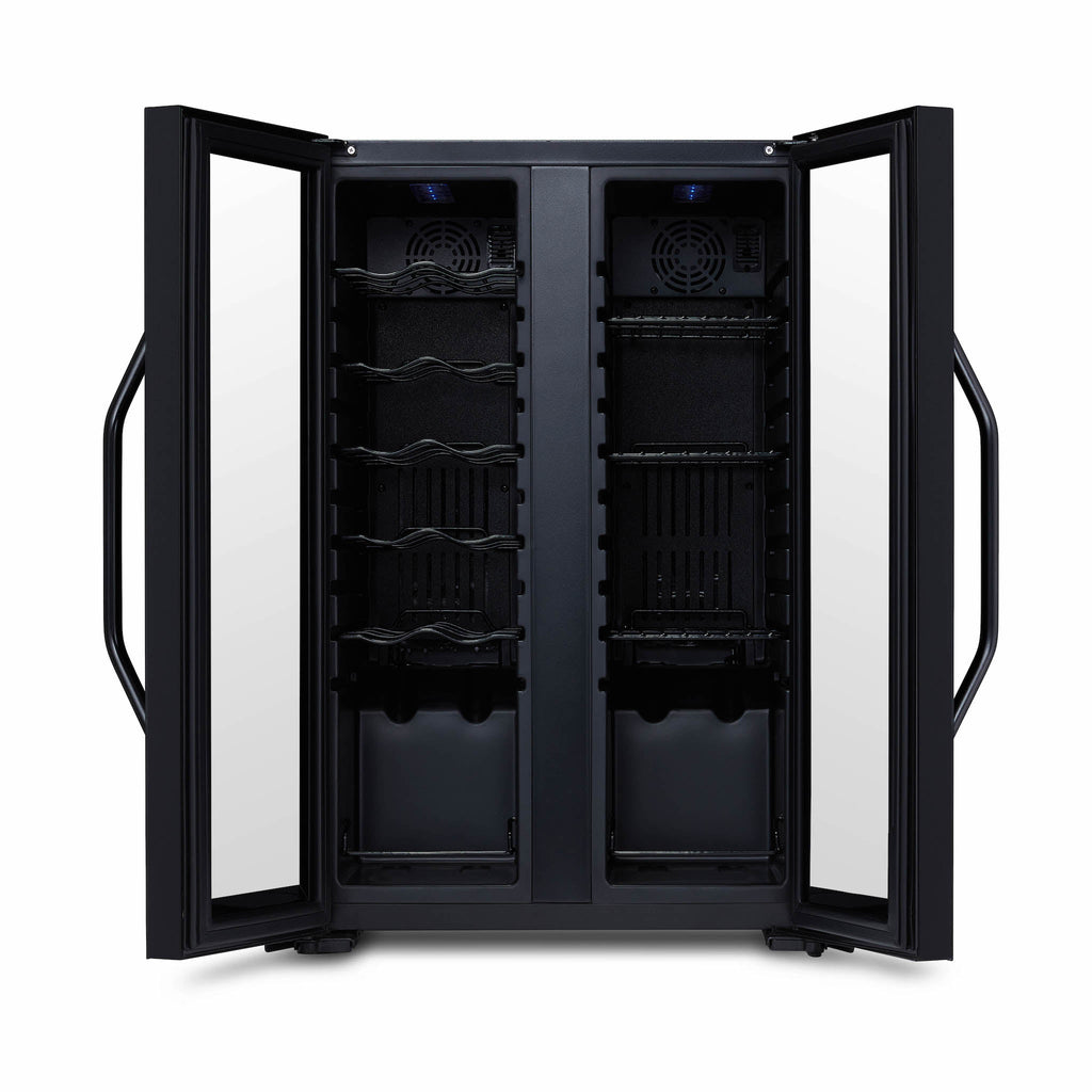 Newair® 39-Can, 12-Bottle Freestanding Dual Zone Beverage Fridge -20"