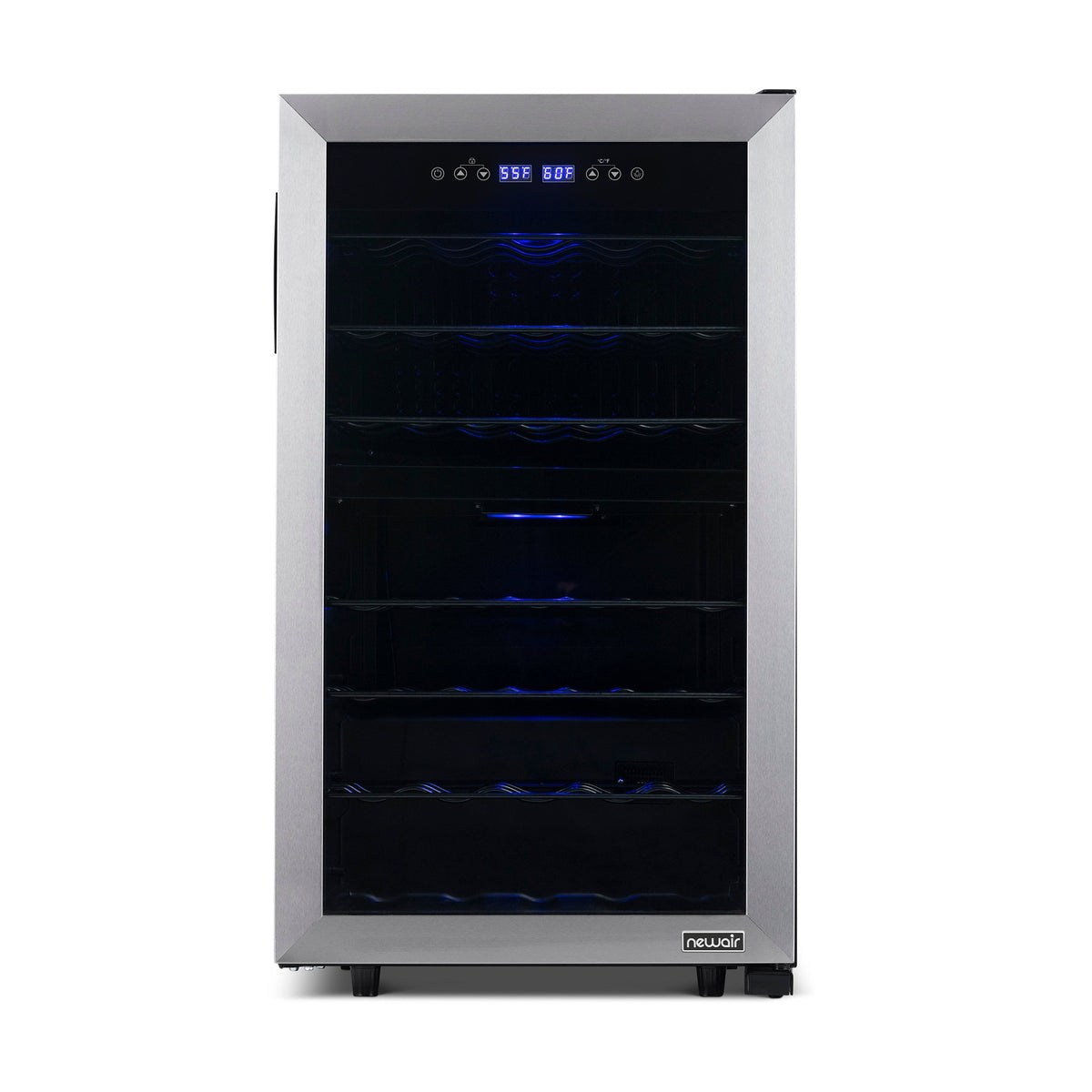 Newair® 43-Bottle 18.9" Stainless Steel Freestanding Dual Zone Wine Fridge