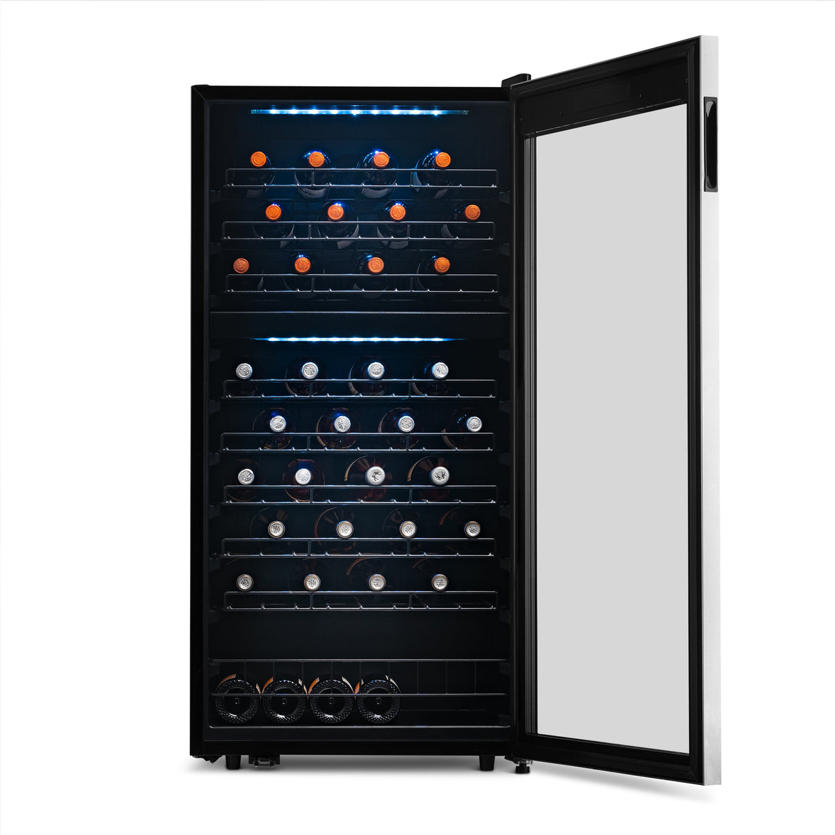 Newair® 76-Bottle 23" Stainless Steel Freestanding Dual Zone Wine Fridge