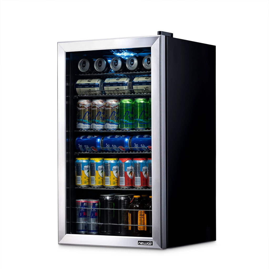 Newair® 126-Can Freestanding Stainless Steel Beverage Fridge - 18.9"