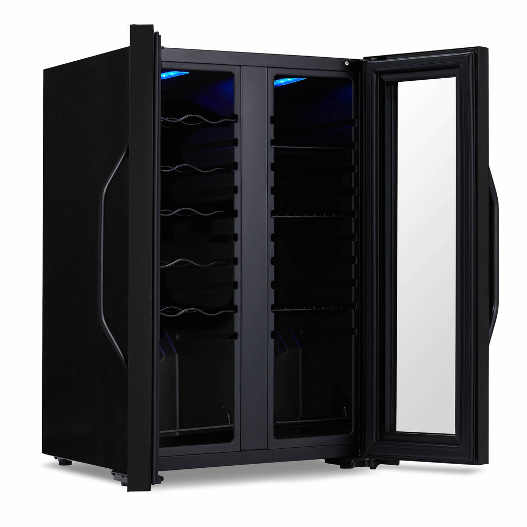 Newair® 39-Can, 12-Bottle Freestanding Dual Zone Beverage Fridge -20"