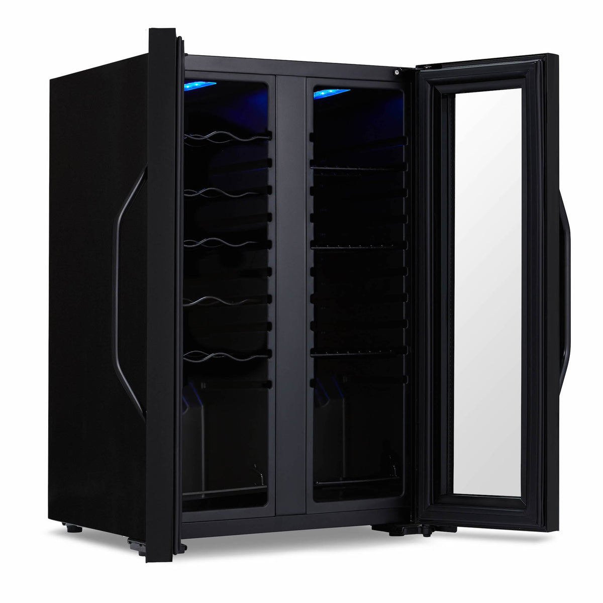 Newair® 39-Can, 12-Bottle Freestanding Dual Zone Beverage Fridge -20"