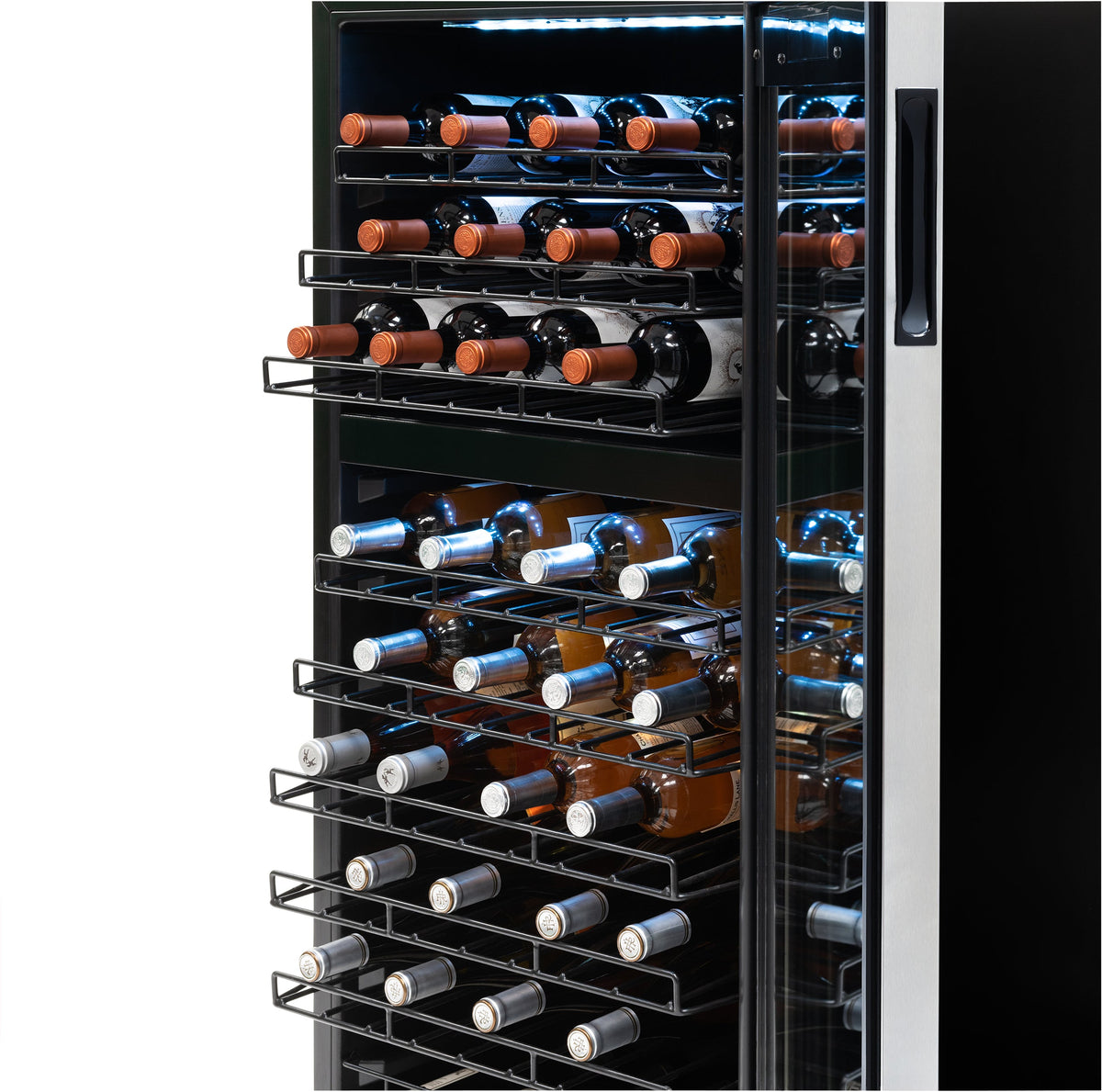 Newair® 76-Bottle 23" Stainless Steel Freestanding Dual Zone Wine Fridge