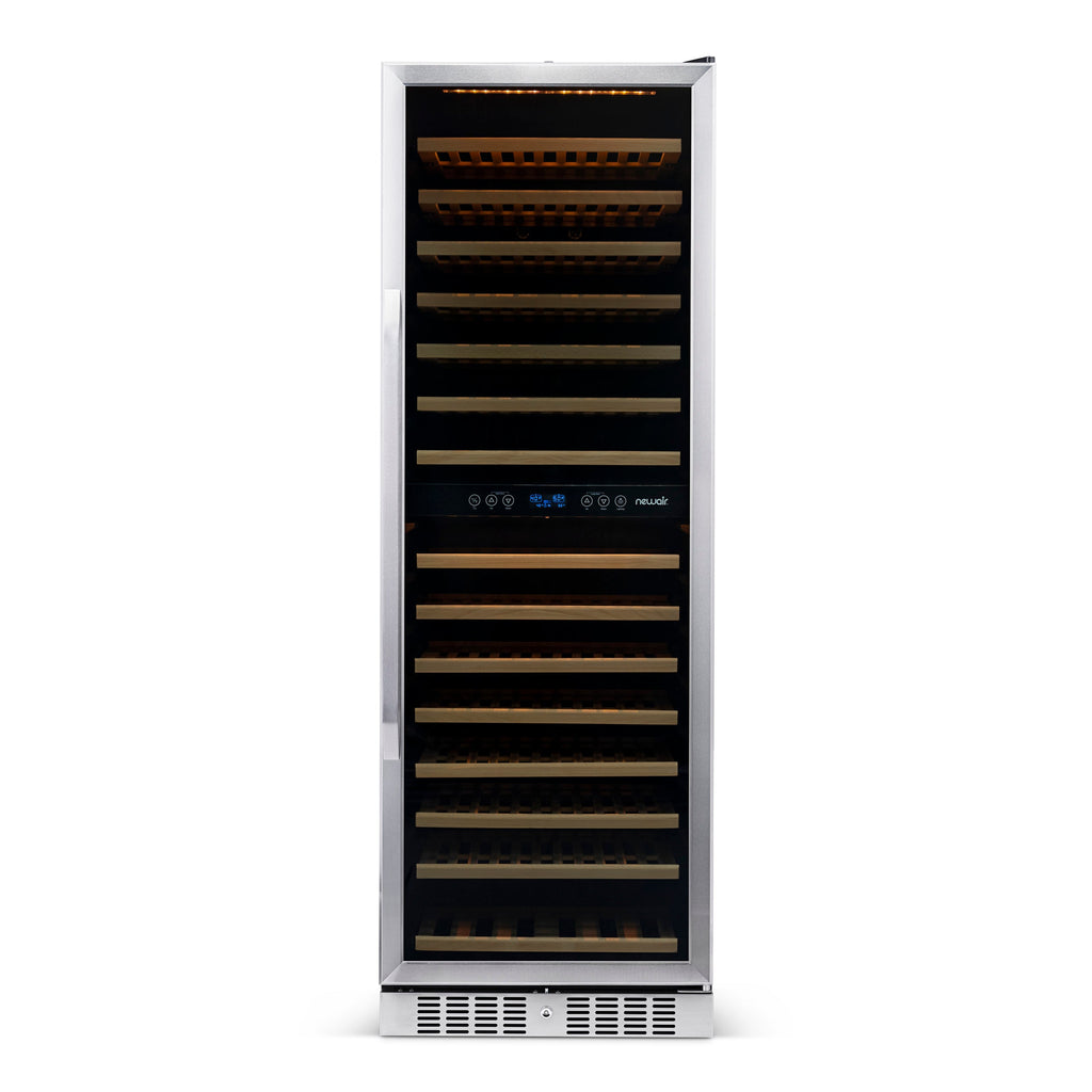 Newair® 160-Bottle 27" Built-In Dual Zone Wine Fridge - Stainless Steel