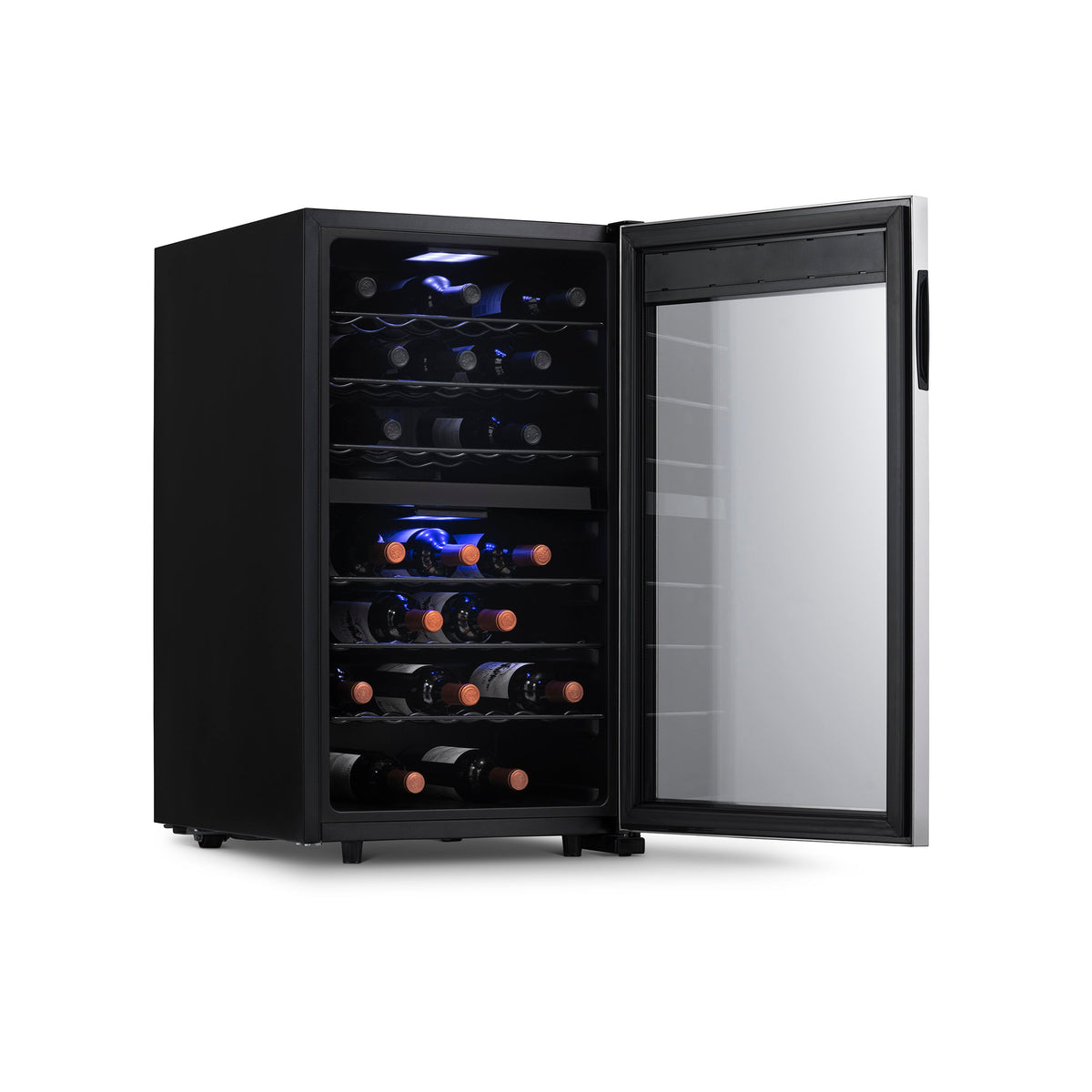 Newair® 43-Bottle 18.9" Stainless Steel Freestanding Dual Zone Wine Fridge