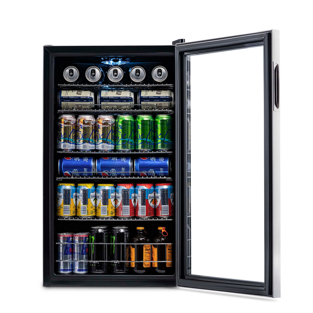 Newair® 126-Can Freestanding Stainless Steel Beverage Fridge - 18.9"