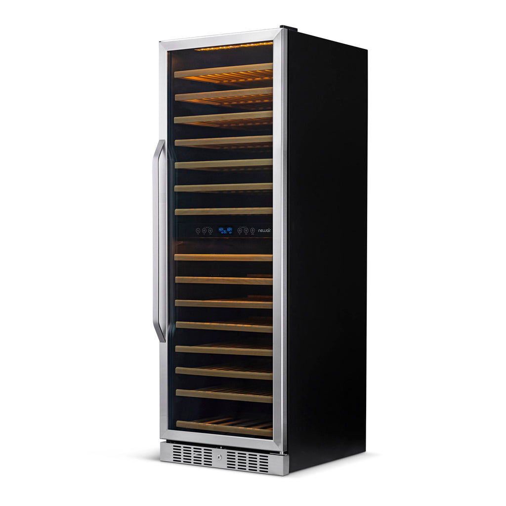 Newair® 160-Bottle 27" Built-In Dual Zone Wine Fridge - Stainless Steel