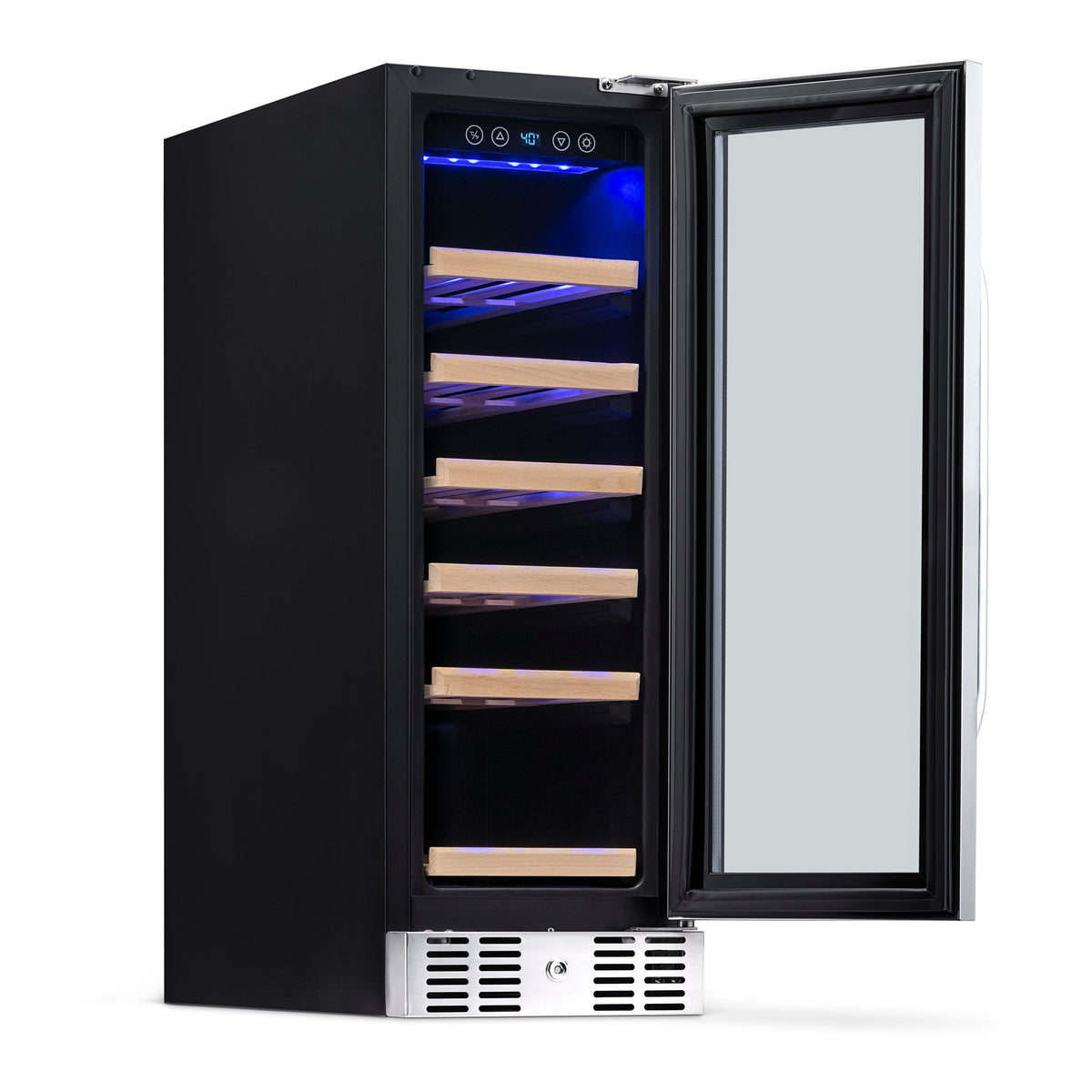 Newair® 19-Bottle 12" Built-In Wine Fridge - Stainless Steel
