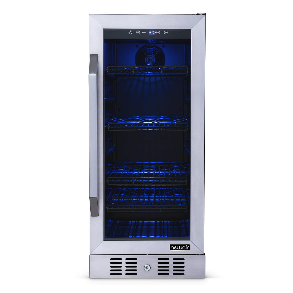 Newair® 80-Can, 33-Bottle Built-in Stainless Steel Beverage Fridge - 15"