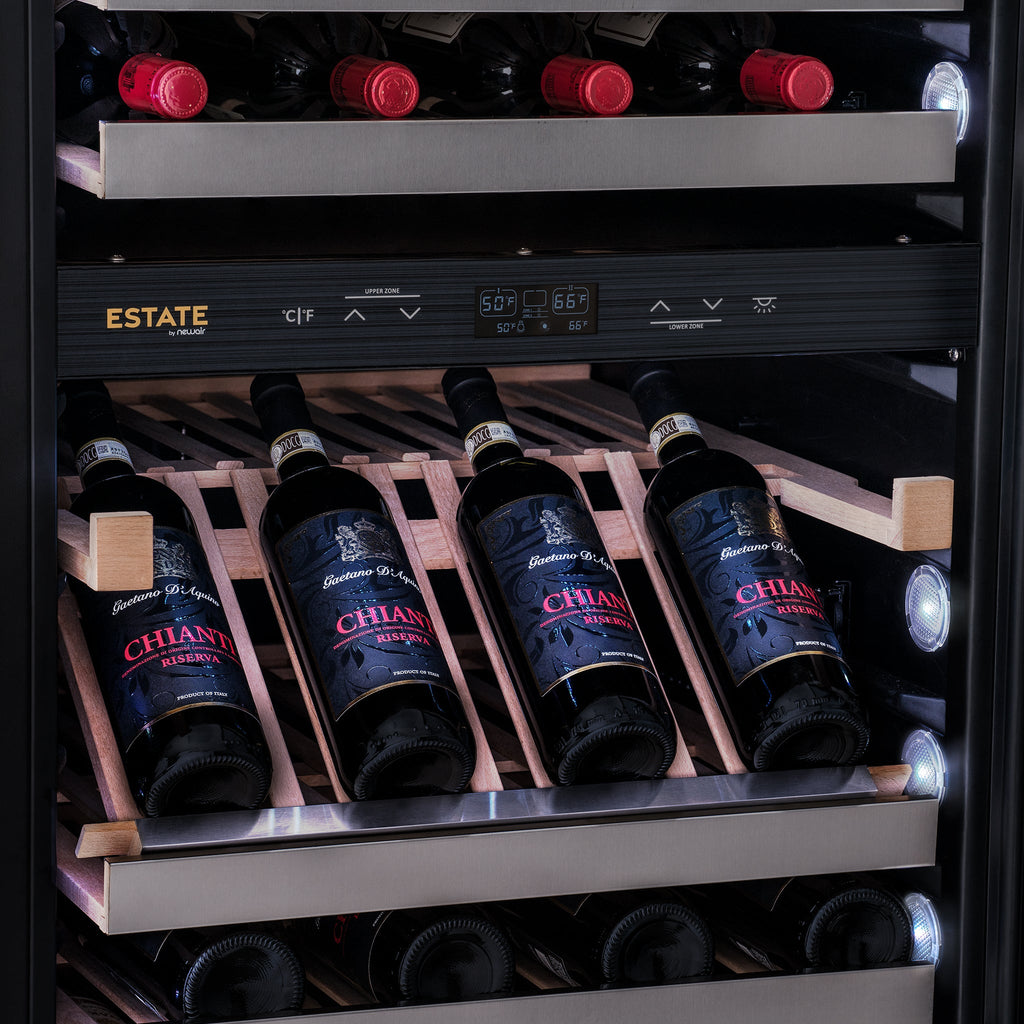 Newair® ESTATE 160-Bottle Freestanding Stainless Steel Wine Fridge - 29"