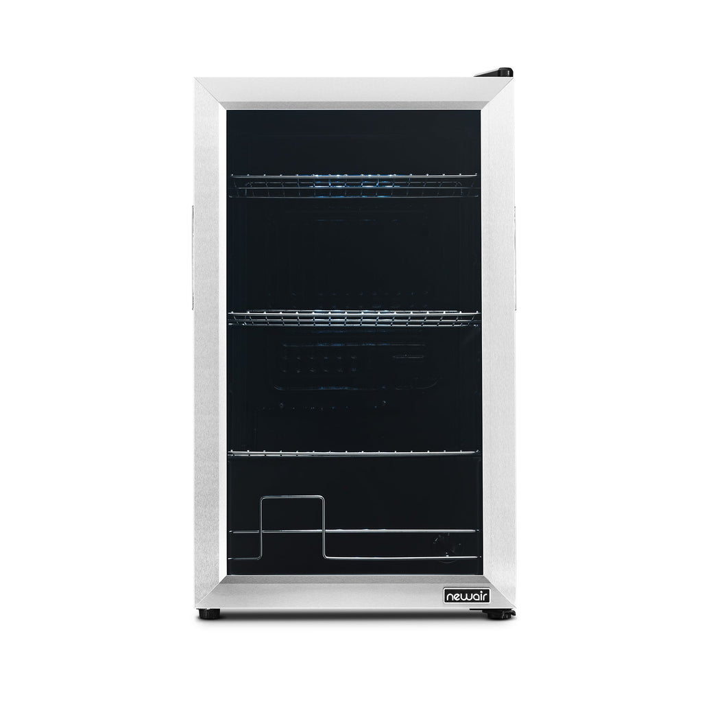 Newair® 100-Can Freestanding Stainless Steel Beverage Fridge - 16.93"