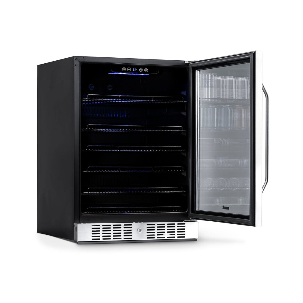 Newair® 177-Can Built-In Beverage Fridge in Stainless Steel - 24"