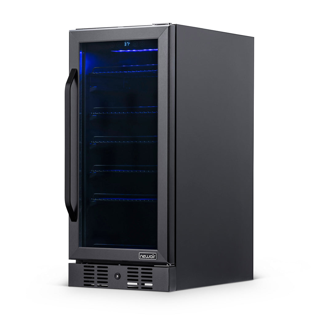 Newair® 96-Can Built-In Black Beverage Fridge - 15"