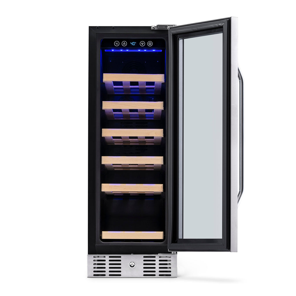 Newair® 19-Bottle 12" Built-In Wine Fridge - Stainless Steel