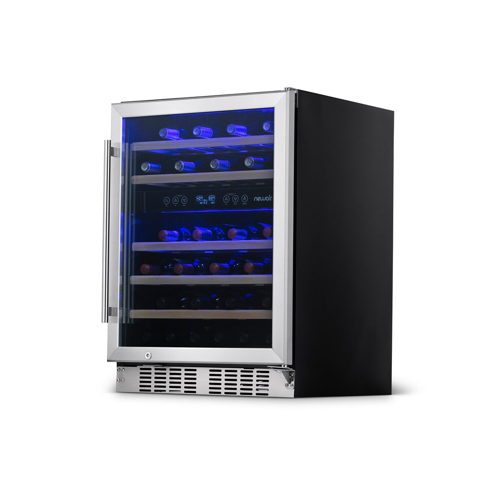 Newair® Premium 46-Bottle Built-In Dual Zone Wine Fridge in Stainless Steel -  23.5"