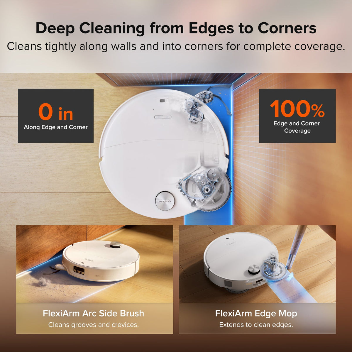 Roborock Qrevo Edge 3 Pro Robot Vacuum and Mop with Hot Water Mopping & Intelligent Dock