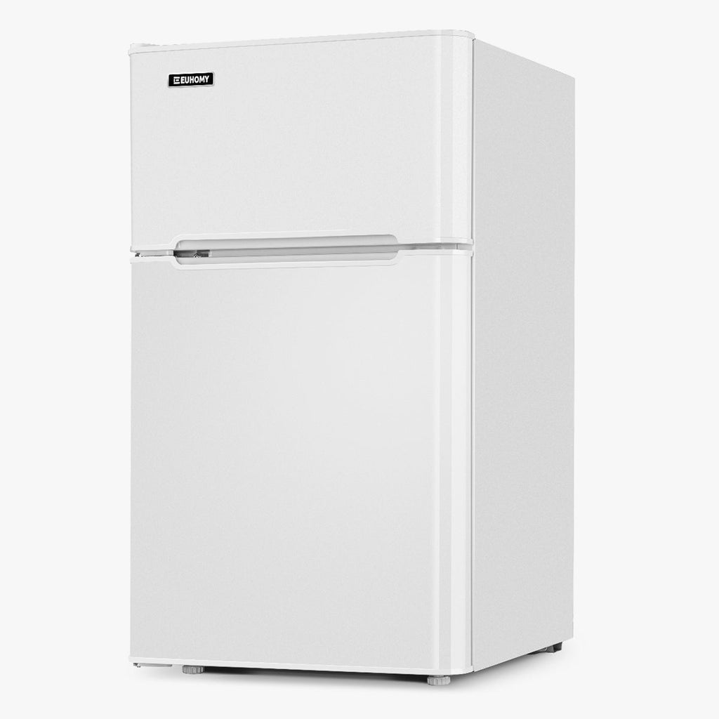 EUHOMY Mini Fridge with Freezer, 3.2 Cu.Ft Mini Refrigerator, Dorm Fridge with 2 Door For Bedroom/Apartment/Office-Food Storage Cooling Drink, Black