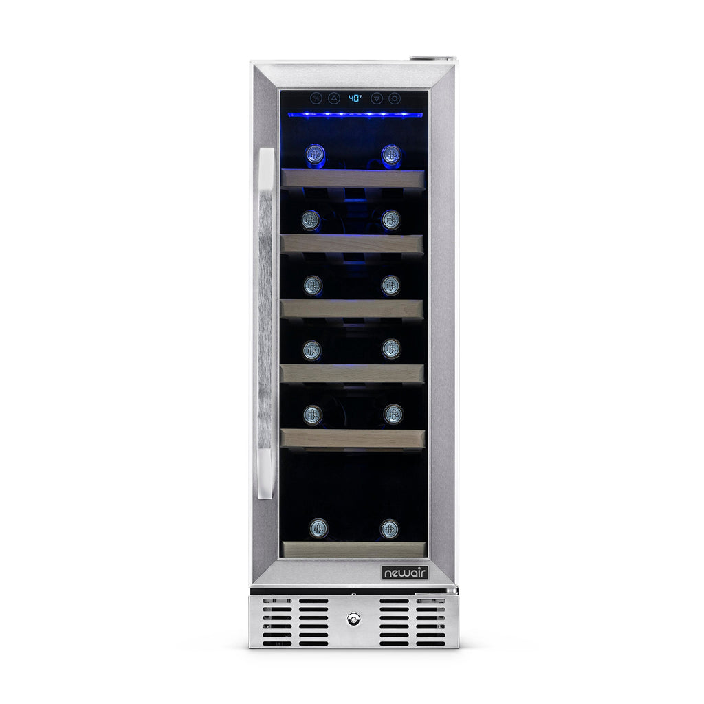 Newair® 19-Bottle 12" Built-In Wine Fridge - Stainless Steel