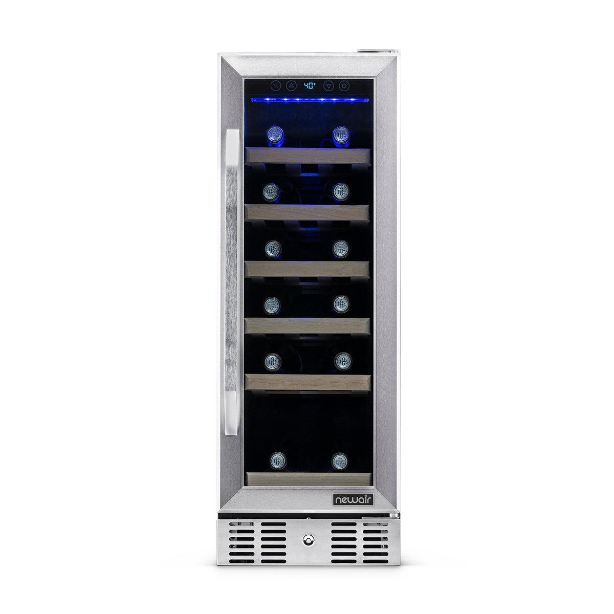 Newair® 19-Bottle 12" Built-In Wine Fridge - Stainless Steel