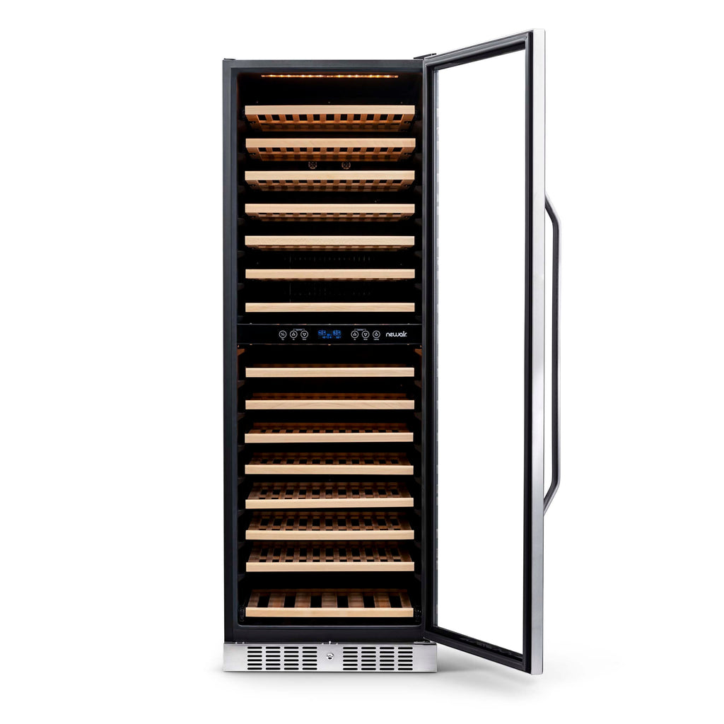 Newair® 160-Bottle 27" Built-In Dual Zone Wine Fridge - Stainless Steel