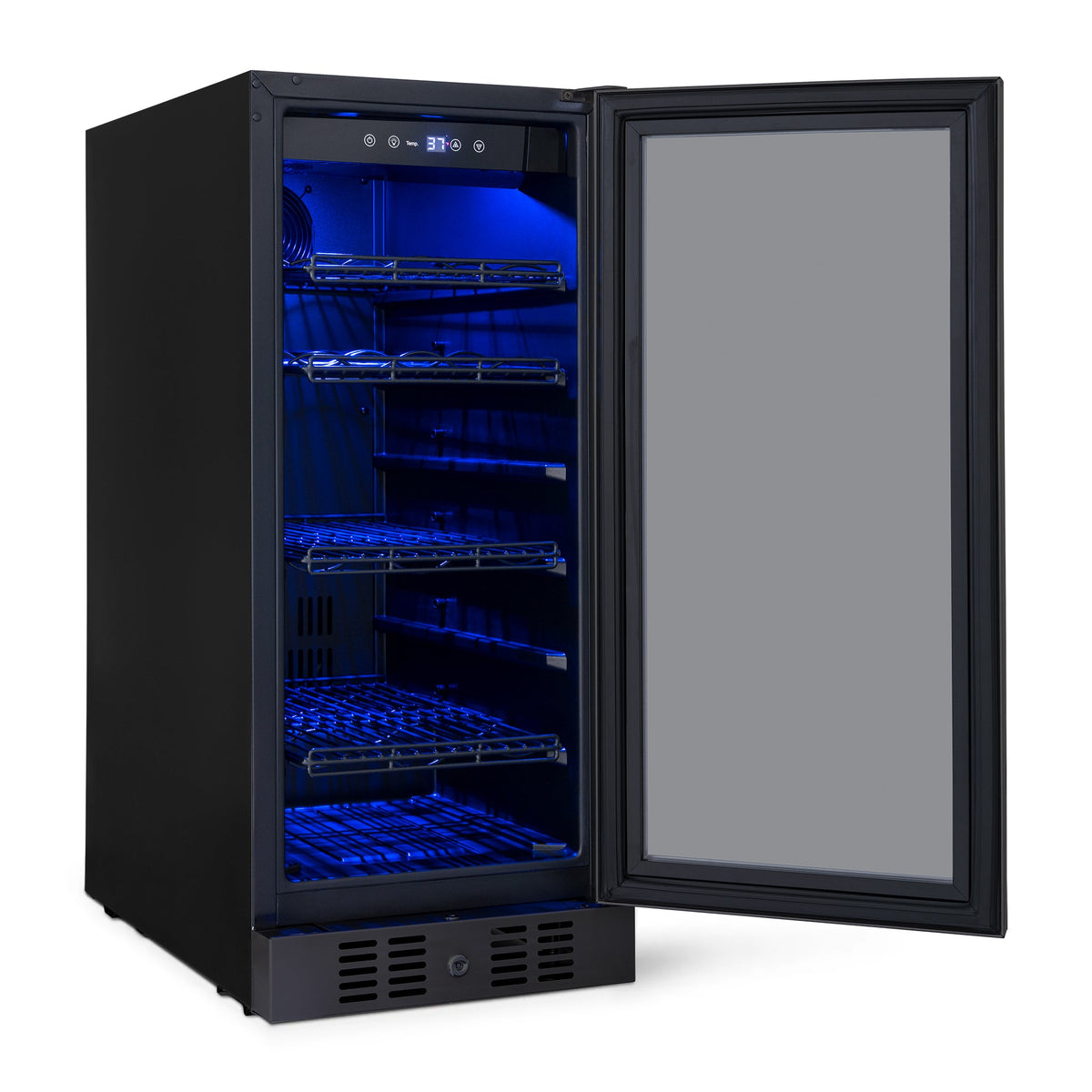Newair® 80-Can, 33-Bottle Built-in Black Beverage Fridge - 15"