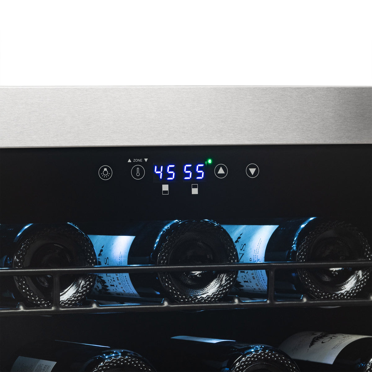 Newair® 98-Bottle 23" Stainless Steel Freestanding Dual Zone Wine Fridge